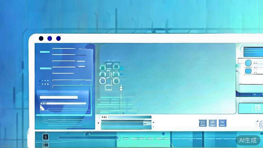 Flat vector illustration of video editing interface, dashboard style, soft blue gradient