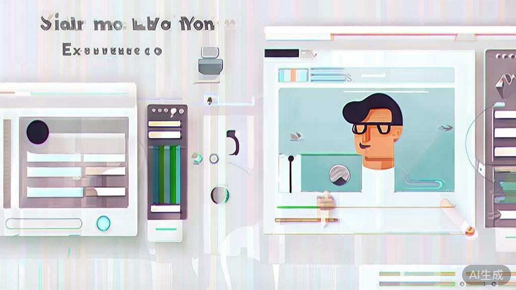 High-quality business illustration regarding user experience in video tools, minimal flat design