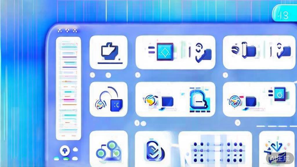 Flat vector illustration of social media sharing, dashboard style, soft blue gradient