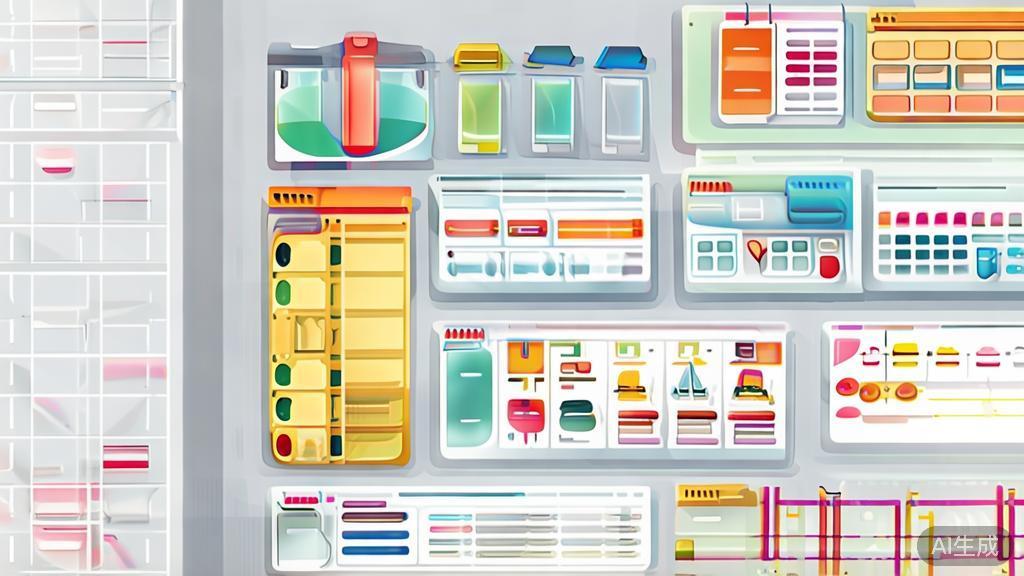 High-quality business illustration regarding project management tools, minimal flat design