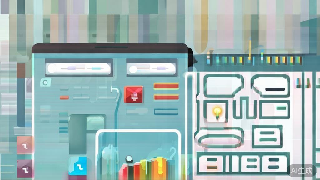 High-quality business illustration regarding marketing tools, minimal flat design