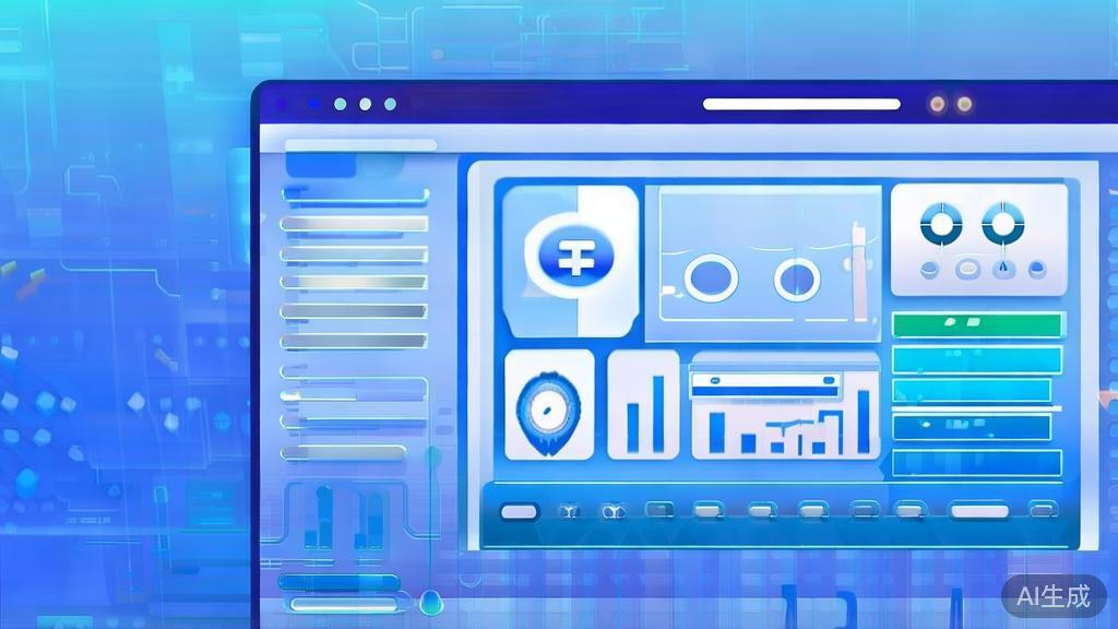 Flat vector illustration of social media marketing, dashboard style, soft blue gradient