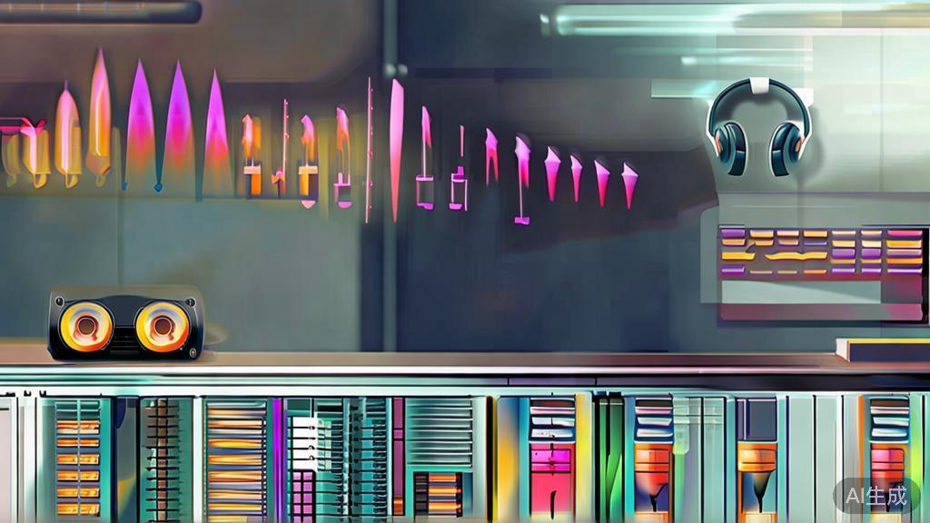 High-quality business illustration regarding sound editing, minimal flat design