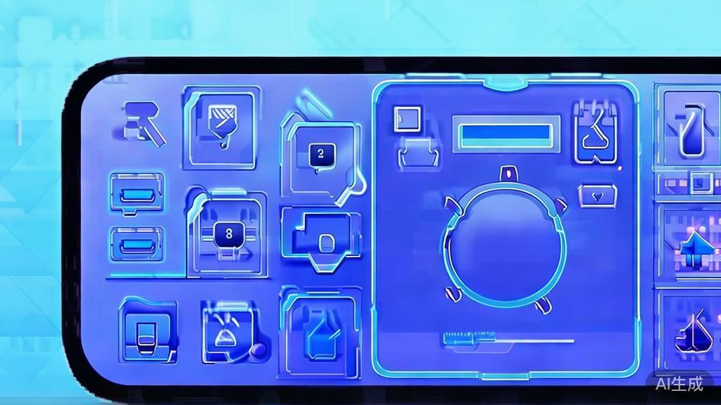 Flat vector illustration of Veo 3.1 features, dashboard style, soft blue gradient