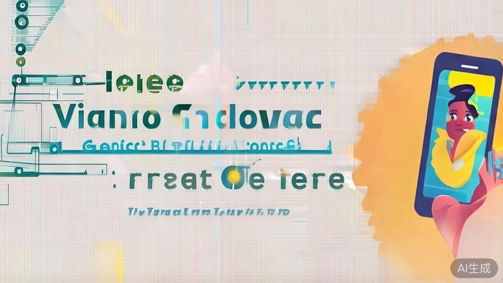 "High-quality business illustration regarding successful video content creator, minimal flat design"
