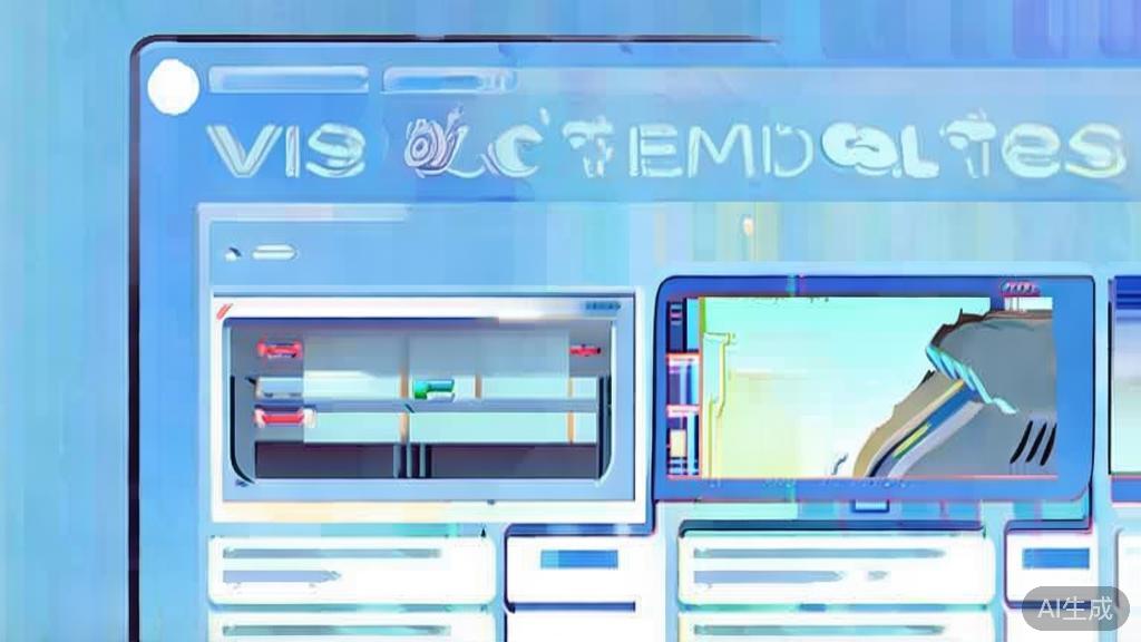 Flat vector illustration of video templates, dashboard style, soft blue gradient