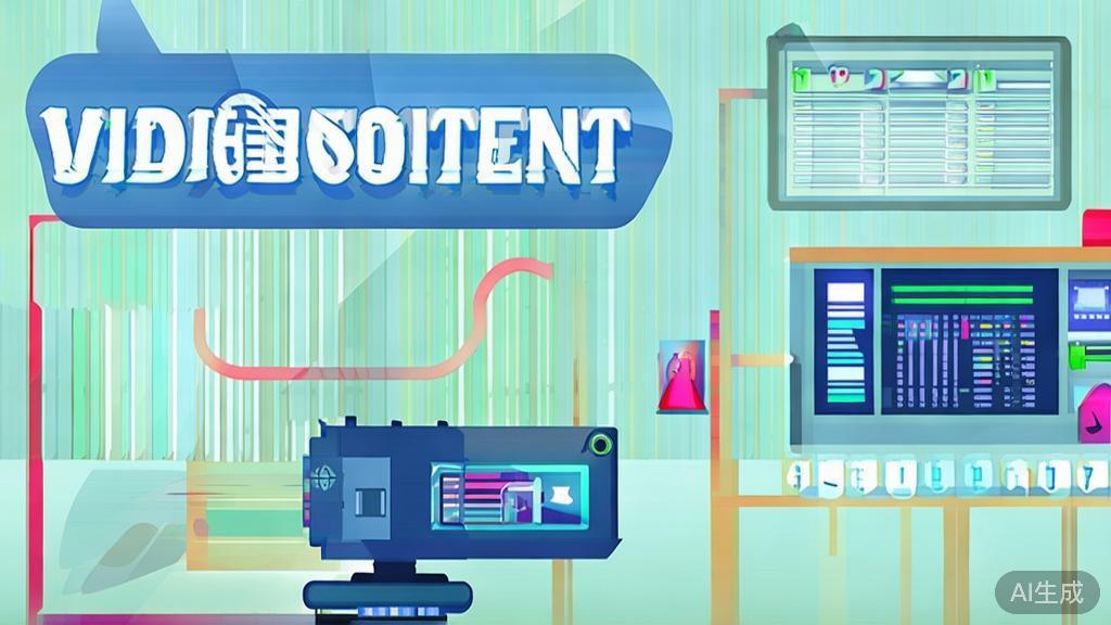 High-quality business illustration regarding video content creation, minimal flat design