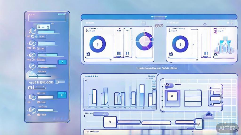 "Flat vector illustration of video production cost-effectiveness analysis, dashboard style, soft blue gradient"