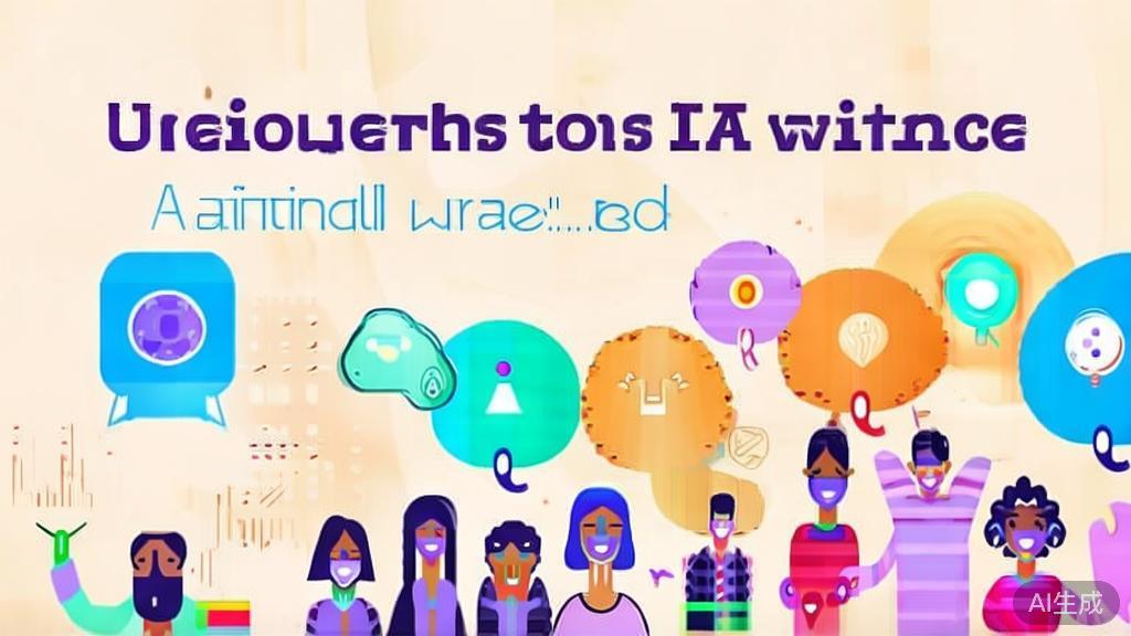 "Illustration of user testimonials about AI writing tool, showcasing improved creativity and efficiency, flat design"