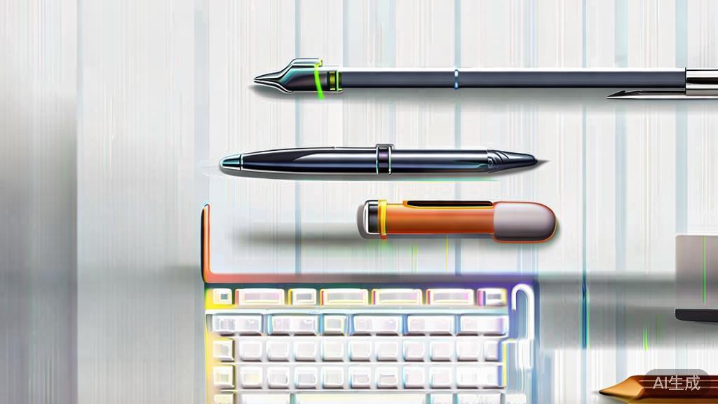 High-quality business illustration comparing writing tools, minimal flat design
