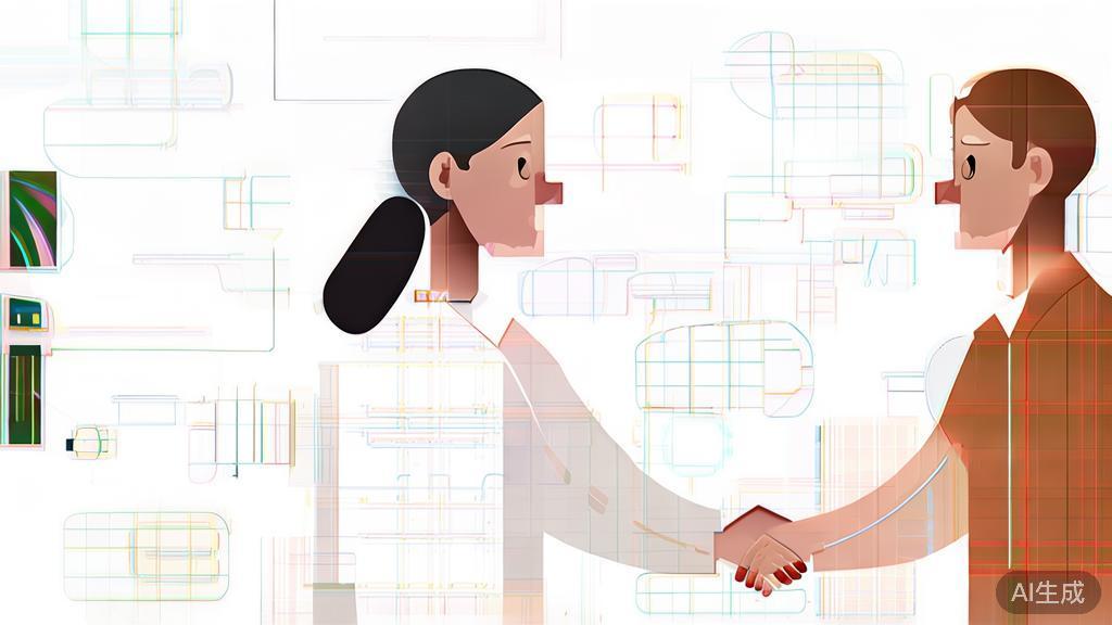 High-quality illustration of trust building in partnerships, minimal flat design