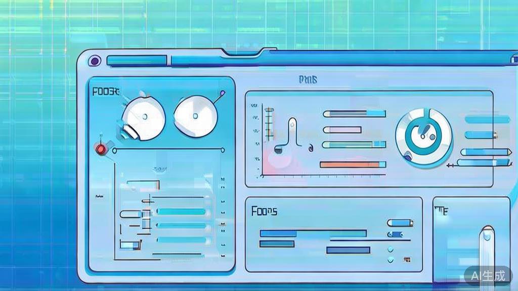 Flat vector illustration of analyzing photography data, dashboard style, soft blue gradient
