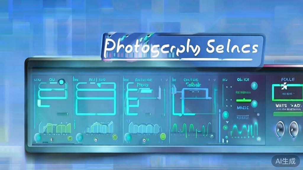 Flat vector illustration of analyzing photography settings, dashboard style, soft blue gradient
