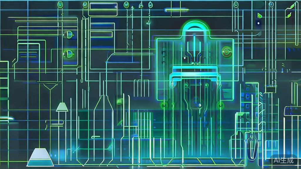 High-quality business illustration regarding future development of AI technology, minimal flat design