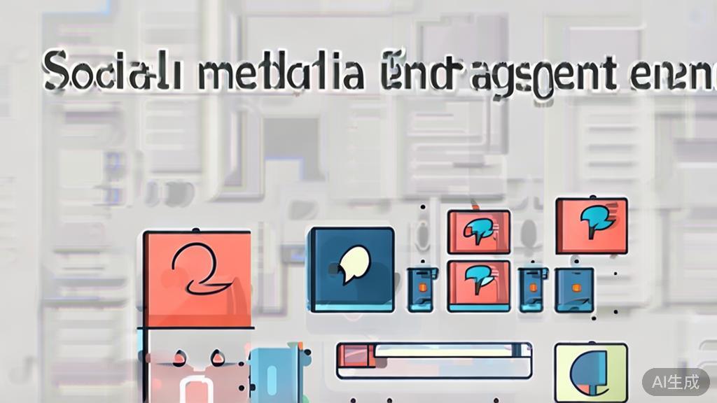 High-quality business illustration regarding social media engagement, minimal flat design