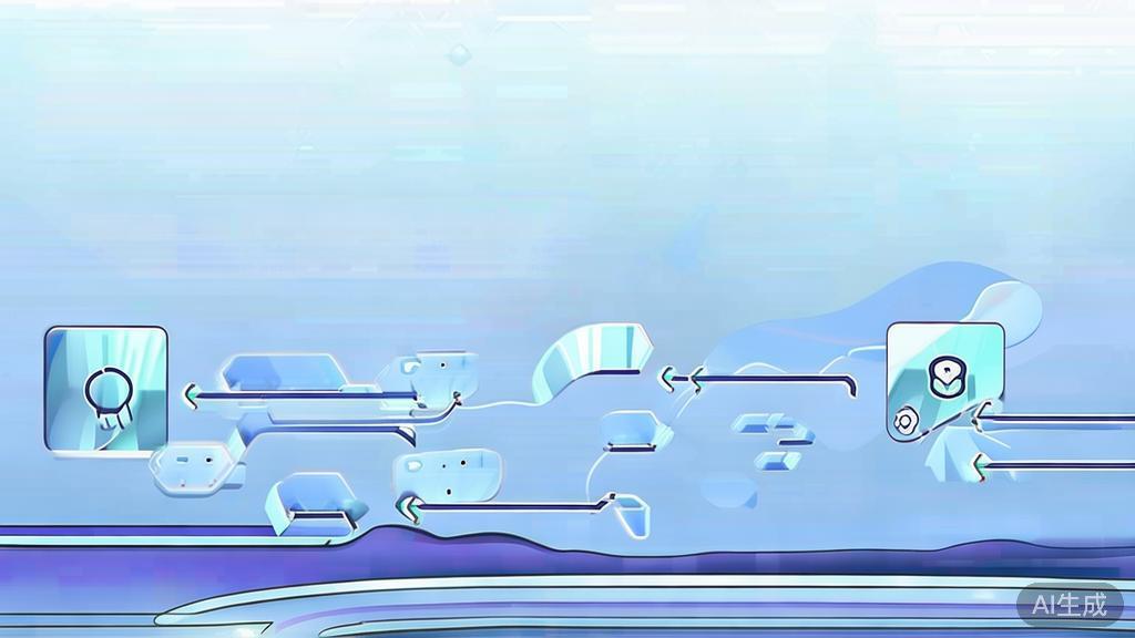 Flat vector illustration of image generation process with OpenAI Image2.0, dashboard style, soft blue gradient