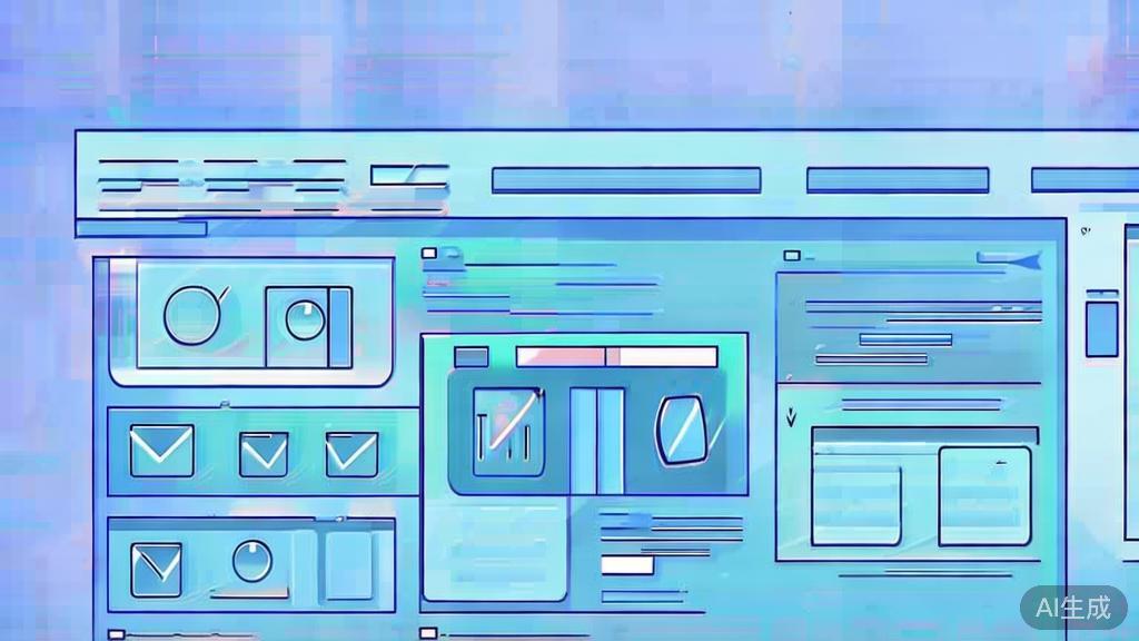 "Flat vector illustration showing customization options in image editing, dashboard style, soft blue gradient"