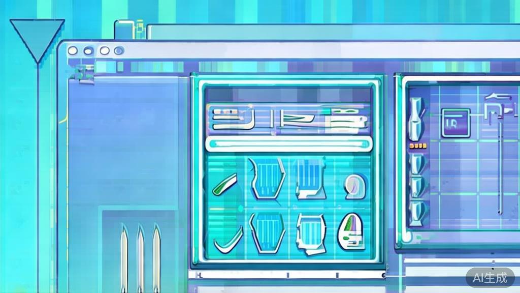 Flat vector illustration of image editing tools, dashboard style, soft blue gradient