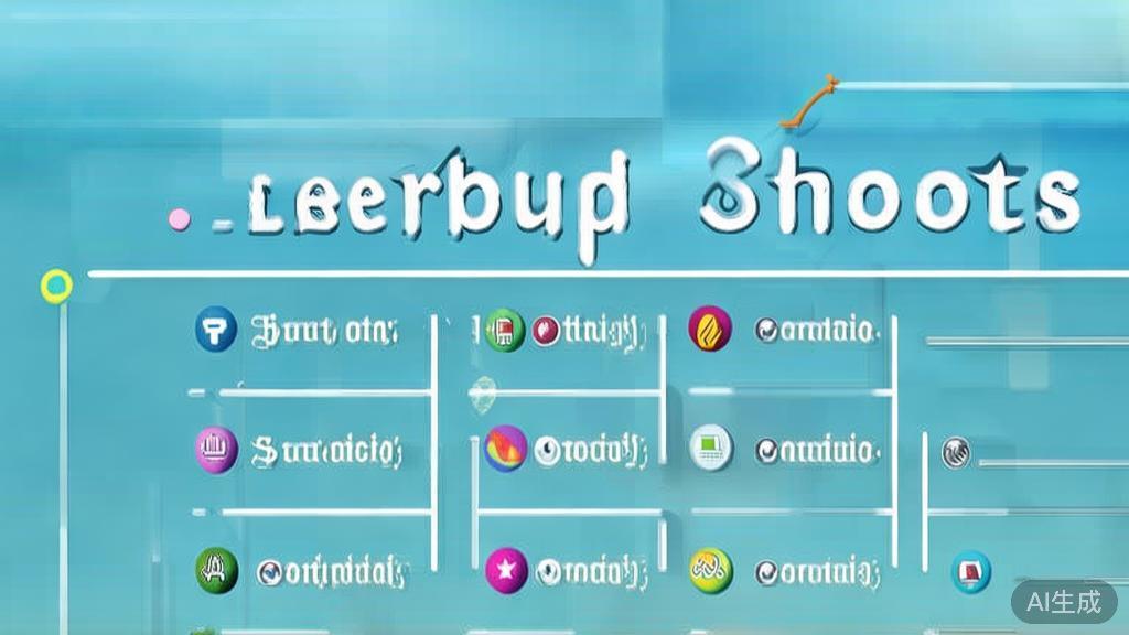 Flat vector illustration of keyboard shortcuts, dashboard style, soft blue gradient