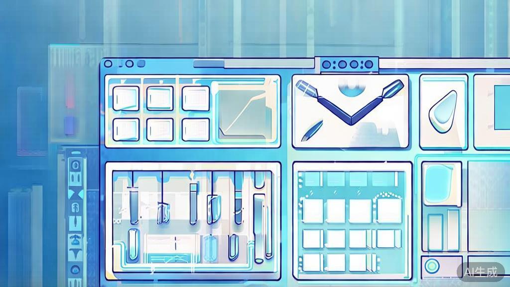 Flat vector illustration of image editing tools, dashboard style, soft blue gradient