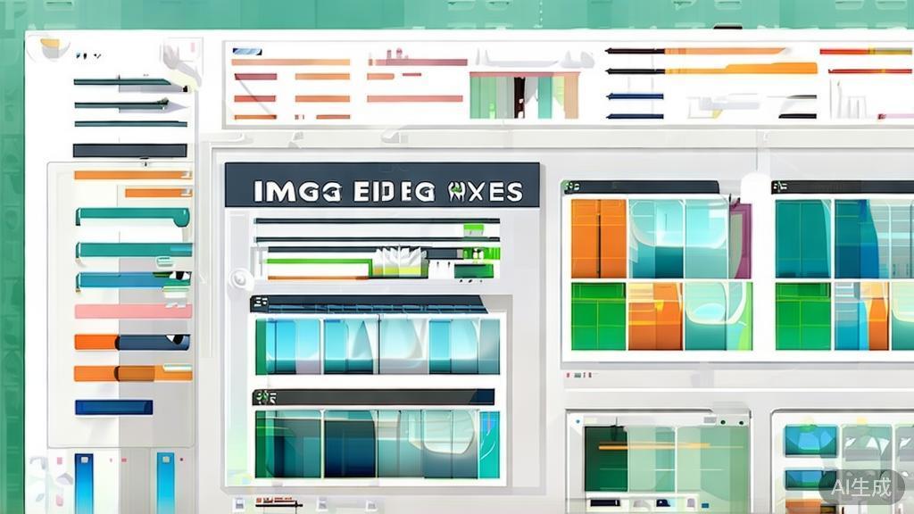 High-quality business illustration regarding image editing tricks, minimal flat design