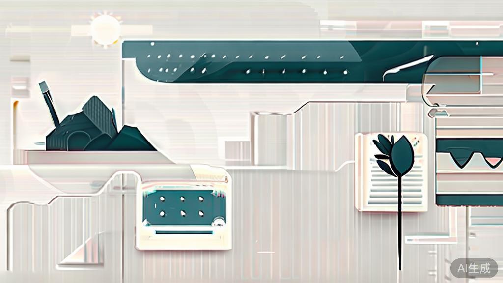 High-quality business illustration of writing inspiration through images, minimal flat design