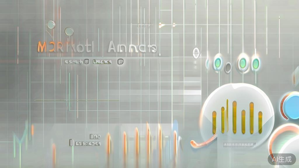 "High-quality business illustration about market analysis, minimal flat design"