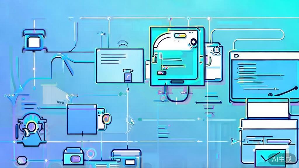 Flat vector illustration of digital transformation entrepreneurship, dashboard style, soft blue gradient