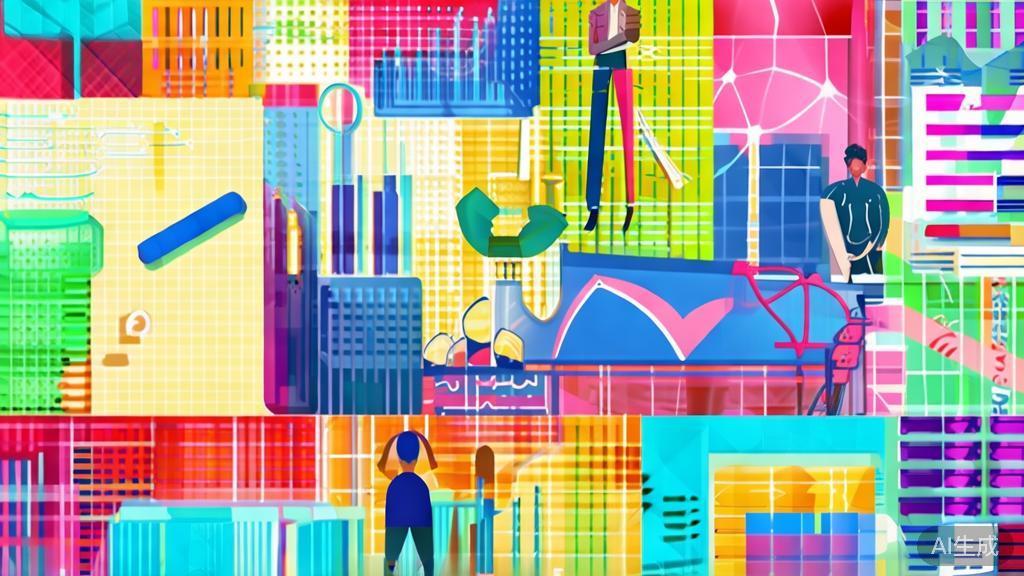 Flat vector illustration of market research and analysis, corporate Memphis style