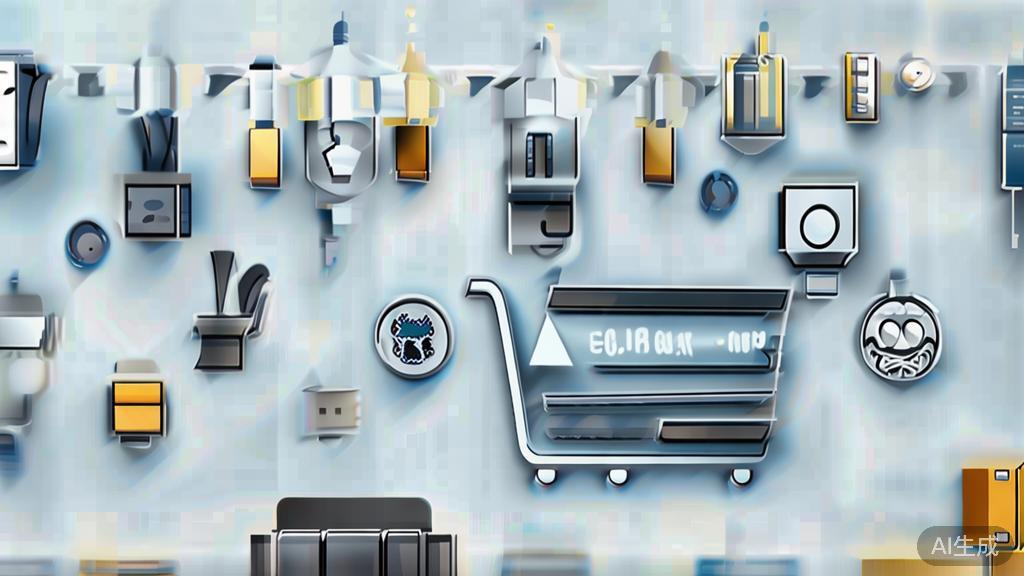 High-quality business illustration regarding e-commerce, minimal flat design