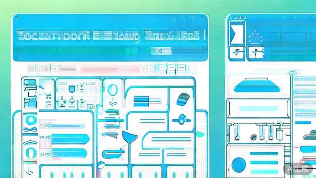 Flat vector illustration comparing social media and e-commerce, dashboard style, soft blue gradient