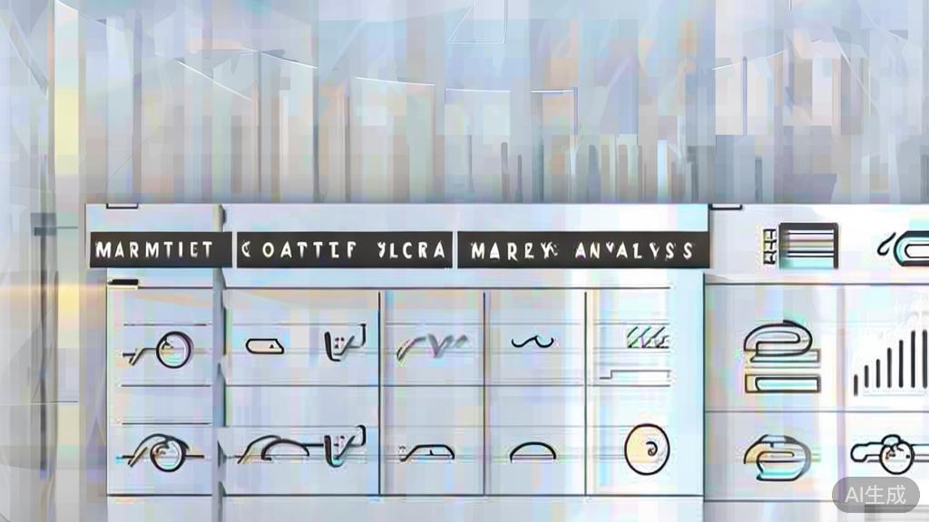 "High-quality business illustration regarding competitor analysis, minimal flat design"