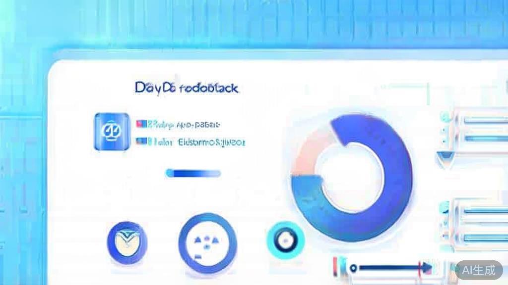 Flat vector illustration of feedback mechanism for startups, dashboard style, soft blue gradient