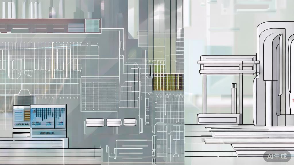 "High-quality illustration of AI applications in finance and healthcare, corporate minimal style"