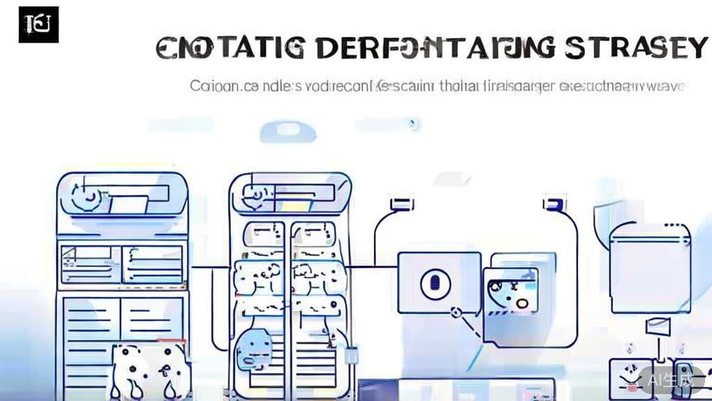 High-quality business illustration regarding content marketing strategies using AI, minimal flat design