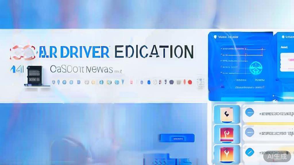 Flat vector illustration of AI-driven educational platform, dashboard style, soft blue gradient