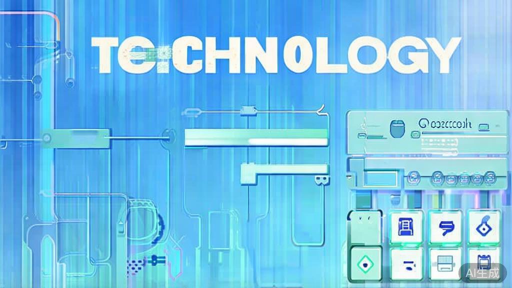 Flat vector illustration of technology selection, dashboard style, soft blue gradient