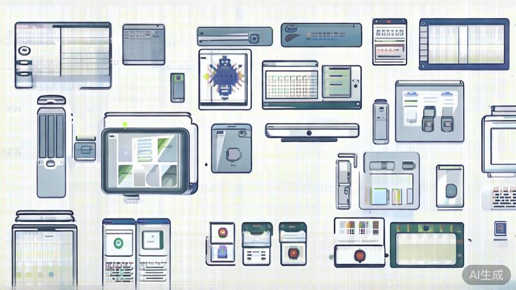High-quality business illustration regarding digital products, minimal flat design