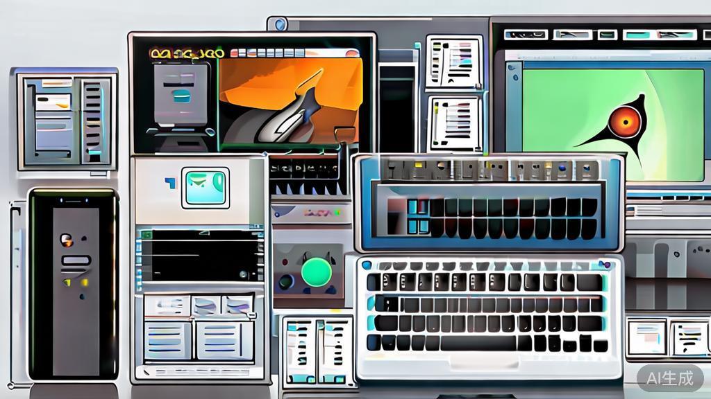 High-quality business illustration regarding content creation, showing various digital media types