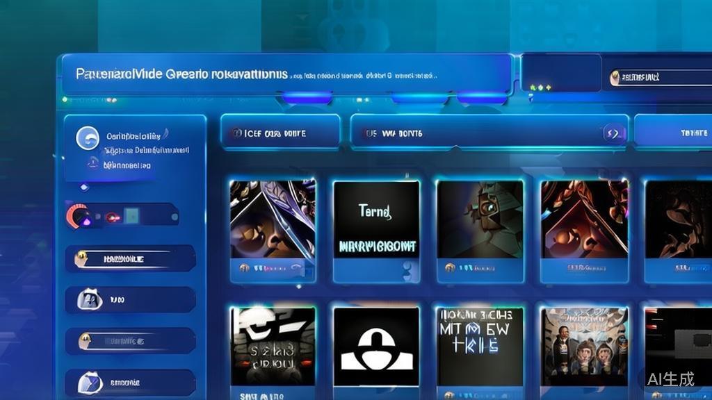 Flat vector illustration of personalized video recommendations, dashboard style, soft blue gradient