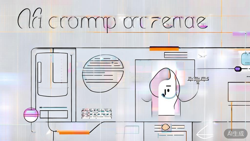 High-quality business illustration regarding AI Customer Service, minimal flat design