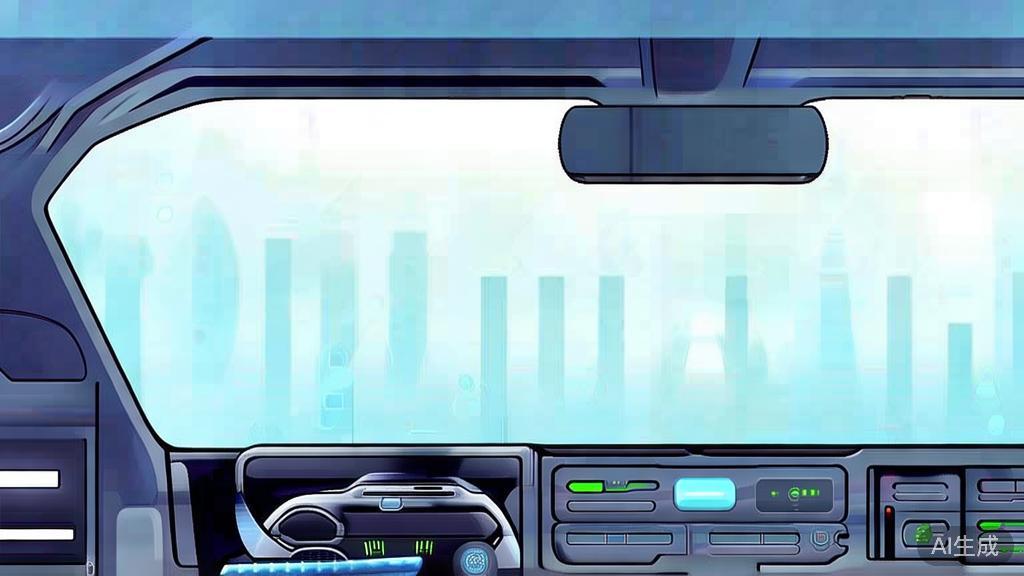 Flat vector illustration of Autonomous Delivery Vehicles, dashboard style, soft blue gradient