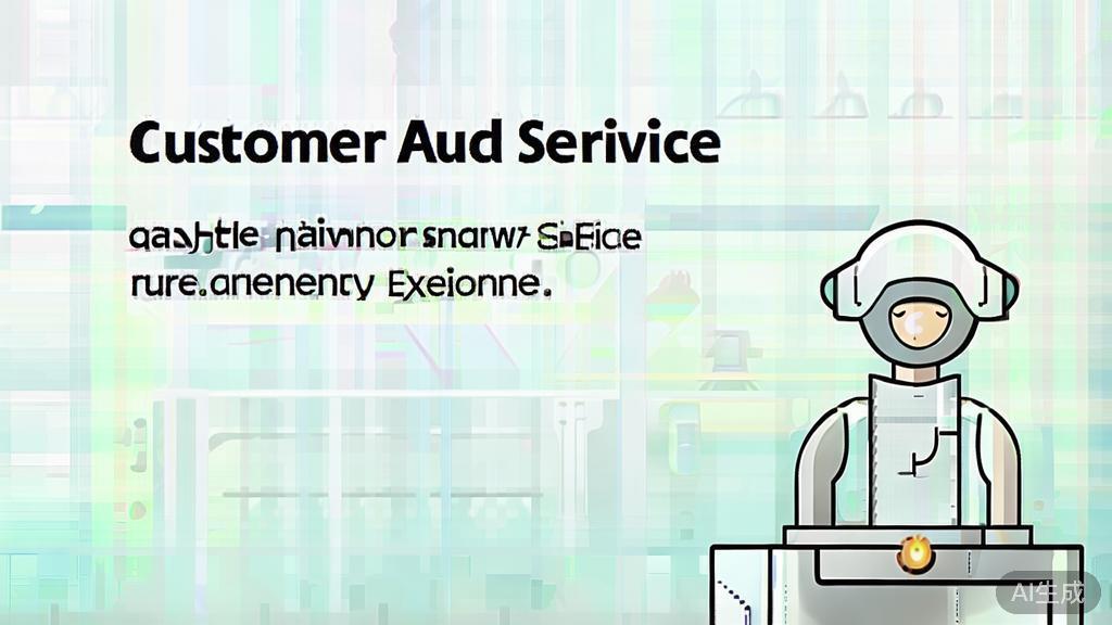 High-quality business illustration regarding AI in customer service, minimal flat design