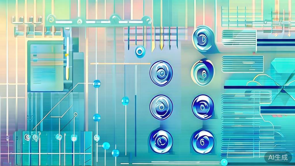 Flat vector illustration of industry collaboration, dashboard style, soft blue gradient
