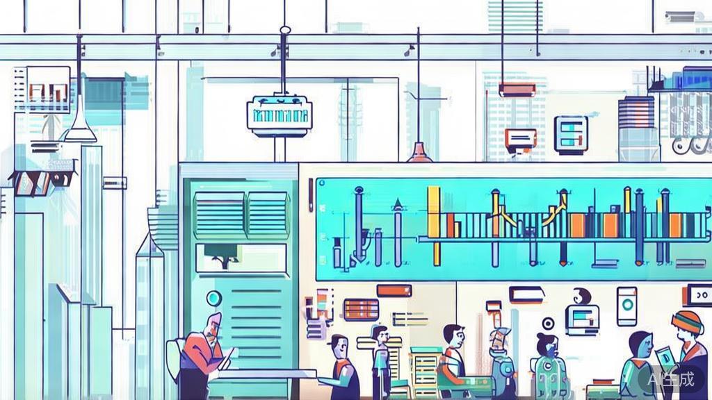 "Flat vector illustration of data-driven decision making in AI startups, minimalist style"