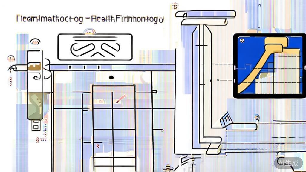 High-quality business illustration regarding Health Technology, minimal flat design
