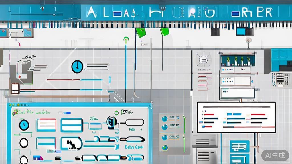 "Flat vector illustration of machine learning frameworks, corporate style, high quality"