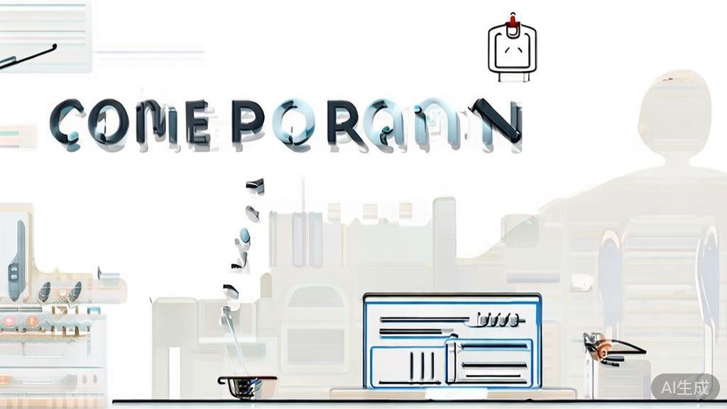 High-quality business illustration regarding one-person company concepts, minimal flat design