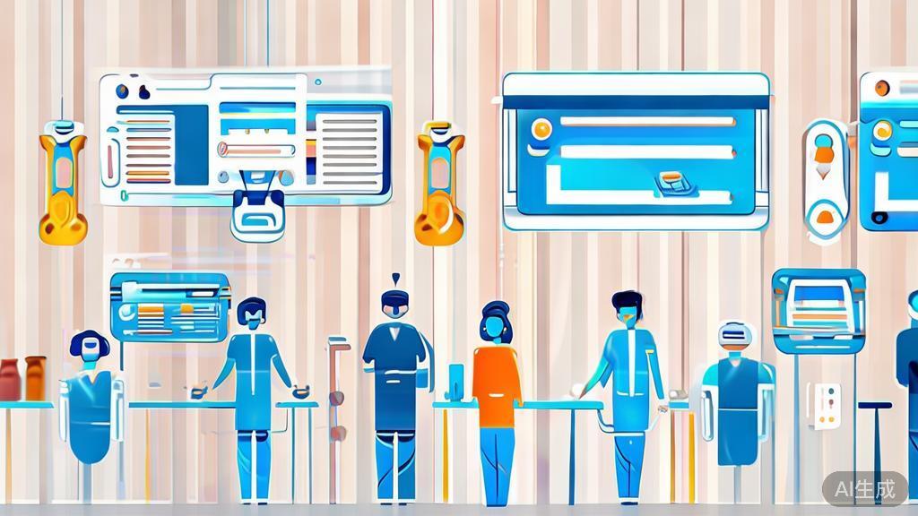 High-quality business illustration showing successful AI applications in startups, minimal flat design