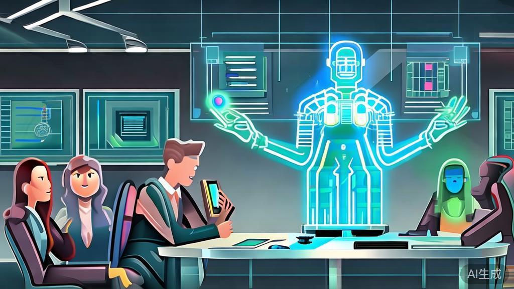 High-quality vector illustration representing AI education and myth-busting, corporate style